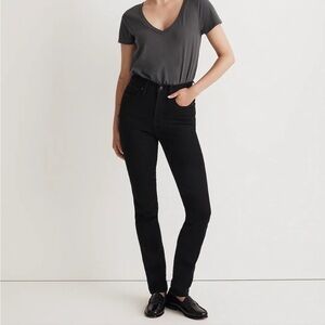 Madewell Stovepipe Jeans in Black Rinse Wash size 25 NM217